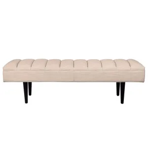 Central Park Bench Ottoman - Fawn Linen by CAFE Lighting & Living, a Ottomans for sale on Style Sourcebook