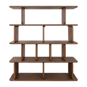 Tudor Oak Shelving Unit - 4 Tier Walnut by CAFE Lighting & Living, a Wall Shelves & Hooks for sale on Style Sourcebook