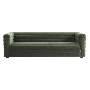 Colorado 3 Seater Sofa - Satin Moss Velvet by CAFE Lighting & Living, a Sofas for sale on Style Sourcebook