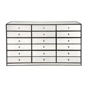 Brentwood 12 Drawer Mirrored Chest - OUTLET NSW by CAFE Lighting & Living, a Dressers & Chests of Drawers for sale on Style Sourcebook