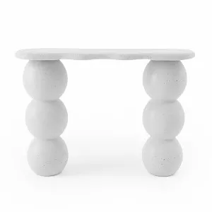 Valdor Signature Concrete Console Table in White by Luxo Furniture, a Console Table for sale on Style Sourcebook
