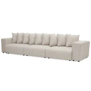 Ravo Slipcover 4 Seater Modular Sofa Set in Light Beige by Luxo Furniture, a Sofas for sale on Style Sourcebook