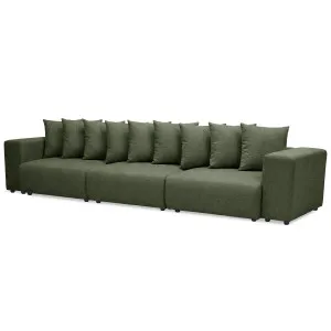 Ravo Slipcover 4 Seater Modular Sofa Set in Olive Green by Luxo Furniture, a Sofas for sale on Style Sourcebook