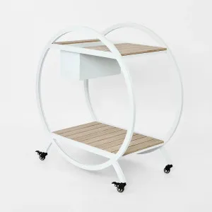 Ryder Bar Cart White Outdoor by Florabelle Living, a Sideboards, Buffets & Trolleys for sale on Style Sourcebook
