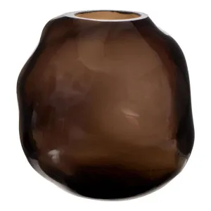 Miya Vase Small 16x16cm in Brown by OZ Design, a Vases & Jars for sale on Style Sourcebook