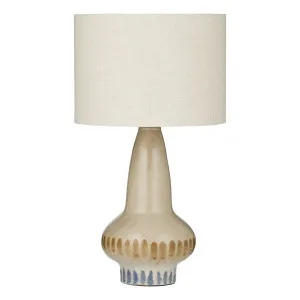 Lindi Table Lamp 32x55cm in Natural / Blue by OZ Design, a Table & Bedside Lamps for sale on Style Sourcebook