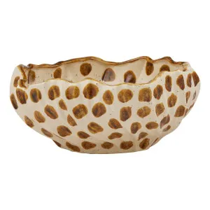 Brun Bowl 31x14.5cm in Ivory / Brown by OZ Design, a Decorative Plates & Bowls for sale on Style Sourcebook