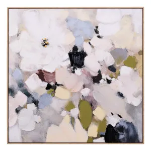 Pastel Posy 1 Box Framed Canvas in 82 x 82cm by OZ Design, a Painted Canvases for sale on Style Sourcebook