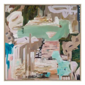 Earth & Sky Box Framed Canvas in 102 x 102cm by OZ Design, a Painted Canvases for sale on Style Sourcebook