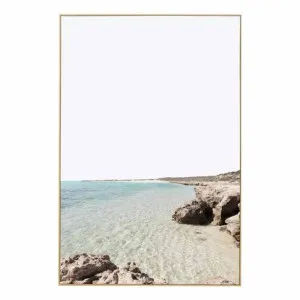 Turquoise Bay Box Framed Canvas in 72 x 107cm by OZ Design, a Painted Canvases for sale on Style Sourcebook