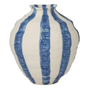 Rayas Vase 26x30cm in Dark Denim by OZ Design, a Vases & Jars for sale on Style Sourcebook