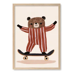 Skater Bear Framed Art Print by Profile Australia, a Prints for sale on Style Sourcebook