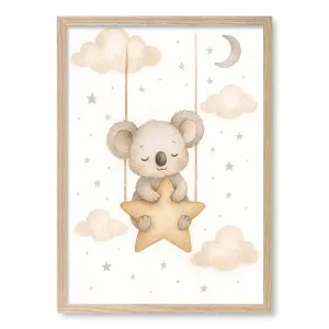 Baby Koala Star Pillow Framed Art Print by Profile Australia, a Prints for sale on Style Sourcebook