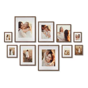 10 Piece Chestnut Split Symmetry Gallery Wall Frame Set by Profile Australia, a Picture Frames for sale on Style Sourcebook