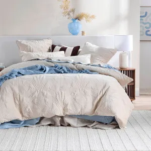 Muse Velvet Palms Quilt Cover Set Natural by Muse, a Quilt Covers for sale on Style Sourcebook