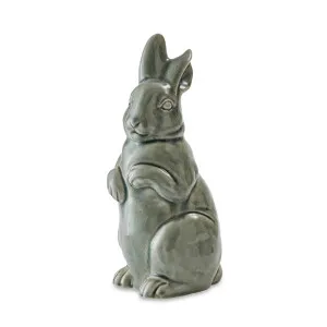 Bunny Sage Green Standing Ceramic Figurine Decor 2X12X27CM by Madras Link, a Decorative Accessories for sale on Style Sourcebook