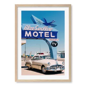 Blue Swallow Motel Framed Art Print by Bethany Young by Profile Australia, a Prints for sale on Style Sourcebook