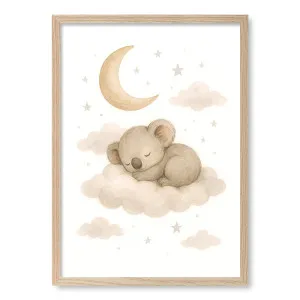 Baby Koala Sleeping Cloud Framed Art Print by Profile Australia, a Prints for sale on Style Sourcebook