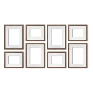 8 Piece Chestnut Balanced Gallery Wall Frame Set by Profile Australia, a Picture Frames for sale on Style Sourcebook