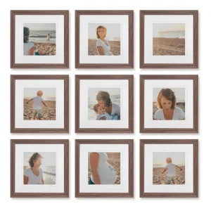9 Piece Chestnut Instagram Grid Gallery Wall Frame Set by Profile Australia, a Picture Frames for sale on Style Sourcebook