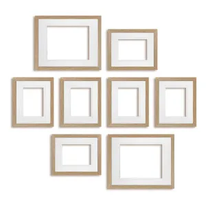 8 Piece Natural Oak Masterpiece Gallery Wall Frame Set by Profile Australia, a Picture Frames for sale on Style Sourcebook