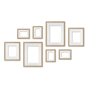 8 Piece Natural Oak Memory Montage Gallery Wall Frame Set by Profile Australia, a Picture Frames for sale on Style Sourcebook