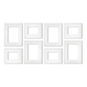 8 Piece White Balanced Gallery Wall Frame Set by Profile Australia, a Picture Frames for sale on Style Sourcebook