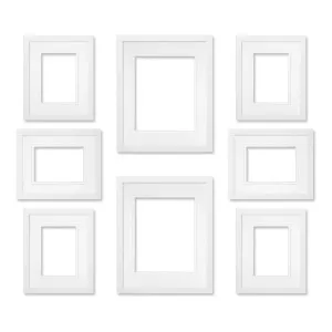 8 Piece White Centered Gallery Wall Frame Set by Profile Australia, a Picture Frames for sale on Style Sourcebook