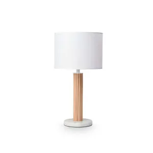 Eve White Marble Base Table Lamp - White/Natural - Mocka by Mocka., a Lamps for sale on Style Sourcebook