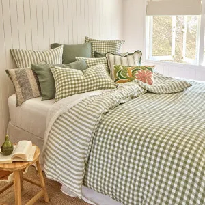 Habitat Maisie Check Green Quilt Cover Set Sage by Habitat, a Quilt Covers for sale on Style Sourcebook