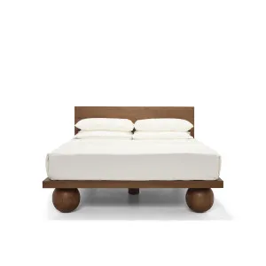 Yoko Queen Bed - [ Walnut ] by ELLISON STUDIOS., a Beds & Bed Frames for sale on Style Sourcebook