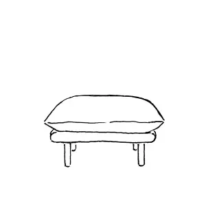 Zephyr Ottoman Cover - [ Byron Biscuit ] by ELLISON STUDIOS., a Sofas for sale on Style Sourcebook