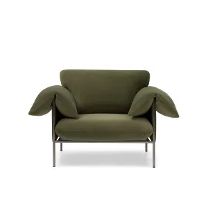 Alva Brushed Steel Frame Armchair - [ Malibu Matcha ] by ELLISON STUDIOS., a Chairs for sale on Style Sourcebook