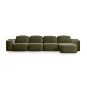 Muse 4 Seat RAF Chaise Sofa - [ Malibu Matcha ] by ELLISON STUDIOS., a Sofas for sale on Style Sourcebook