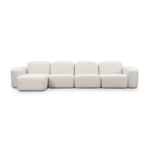 Muse 4 Seat LAF Chaise Sofa - [ Byron Oyster ] by ELLISON STUDIOS., a Sofas for sale on Style Sourcebook