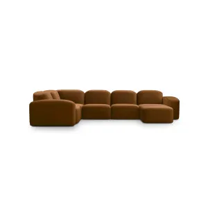 Muse 5 Piece RAF Chaise Modular Sofa - [ Malibu Cognac ] by ELLISON STUDIOS., a Sofas for sale on Style Sourcebook