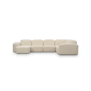 Muse 5 Piece LAF Chaise Modular Sofa - [ Cabarita Natural ] by ELLISON STUDIOS., a Sofas for sale on Style Sourcebook