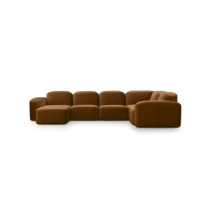 Muse 5 Piece LAF Chaise Modular Sofa - [ Malibu Cognac ] by ELLISON STUDIOS., a Sofas for sale on Style Sourcebook
