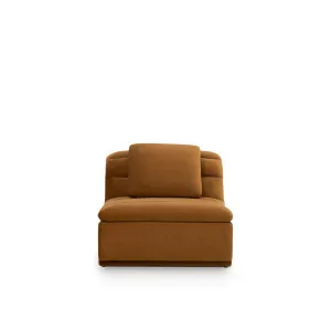 Float 1.5 Seat Armless Modular Piece - [ Malibu Cognac ] by ELLISON STUDIOS., a Sofas for sale on Style Sourcebook