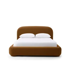 Lull Queen Bed - [ Malibu Cognac ] by ELLISON STUDIOS., a Beds & Bed Frames for sale on Style Sourcebook