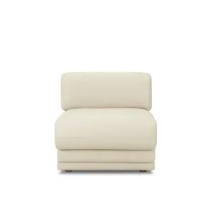 Poet Leather Armless Modular Piece - [ Simpson Cream ] by ELLISON STUDIOS., a Sofas for sale on Style Sourcebook