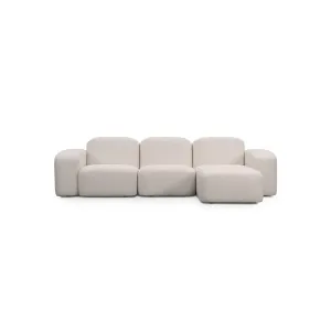 Muse 3 Seat RAF Chaise Sofa - [ Bronte La Creme ] by Ellison Studios, a Sofas for sale on Style Sourcebook