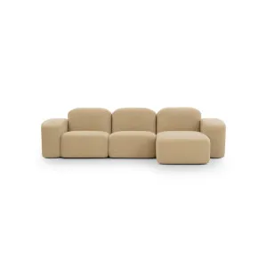 Muse 3 Seat RAF Chaise Sofa - [ Airlie Camel ] by Ellison Studios, a Sofas for sale on Style Sourcebook