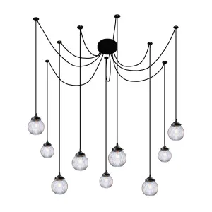 Dakota Reeded Glass Drop Chandelier by Fat Shack Vintage, a Chandeliers for sale on Style Sourcebook