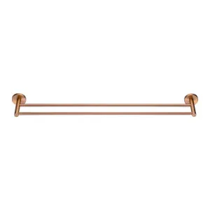 Lucid Pin Double Towel Rail 800 Brushed Copper by Aquaperla, a Towel Rails for sale on Style Sourcebook
