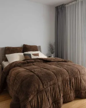 Cocoa Snuggle Fleece Comforter Set by null, a Quilts & Bedspreads for sale on Style Sourcebook