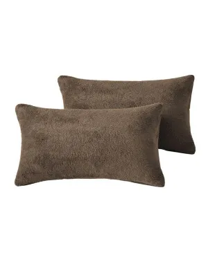 Cocoa Snuggle Fleece Pillowcase Pair by null, a Pillow Cases for sale on Style Sourcebook