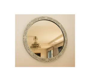 Bone Inlay Gabrielle Wall Mirror 100cm by Luxe Mirrors, a Mirrors for sale on Style Sourcebook