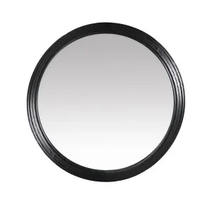 Rossie Round Black Wall Mirror 100cm by Luxe Mirrors, a Mirrors for sale on Style Sourcebook
