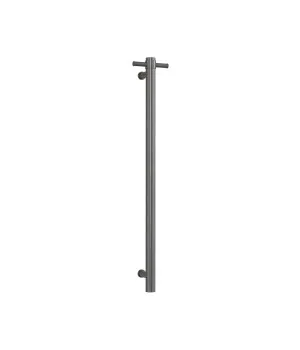 Vertical Single Heated Rail 240Volt Brushed Gun Metal 90cm x 14cm by Luxe Mirrors, a Towel Rails for sale on Style Sourcebook